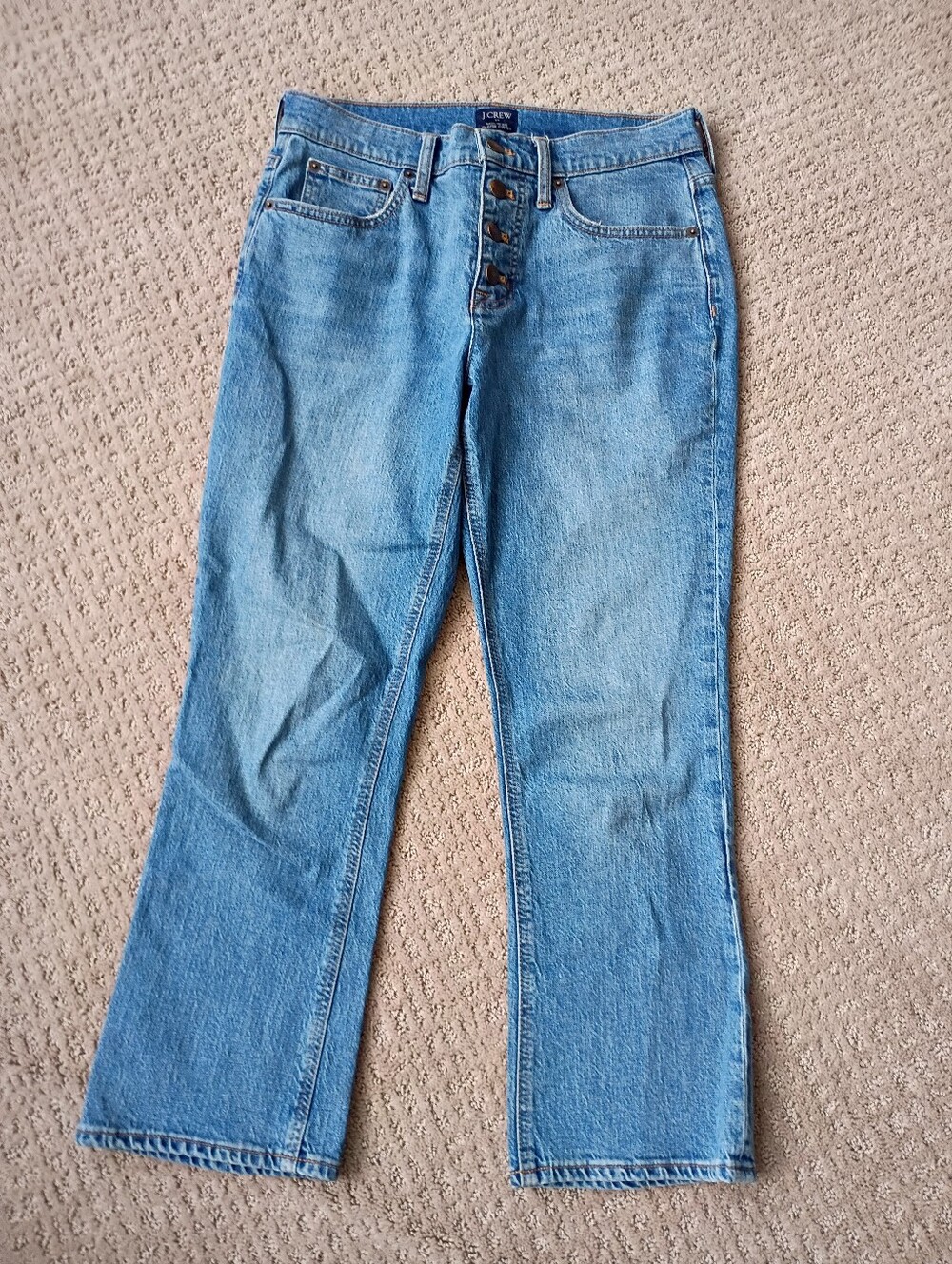 J. Crew Factory Mid Rise Cropped Flare Leg Jeans. Size 27
